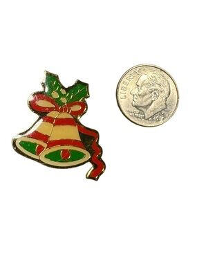 Vintage Jingle Bells Christmas Holiday Brooch | Pin | Lapel - UNMARKED